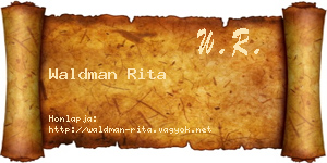 Waldman Rita névjegykártya